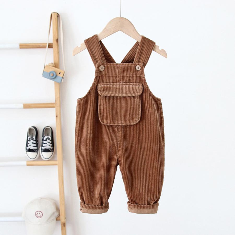 ☆コーヒー☆80cm☆キッズサロペット yksp2032 キッズ サロペット オーバーオール パンツ 長ズボン 子ども服 子供服 コットン