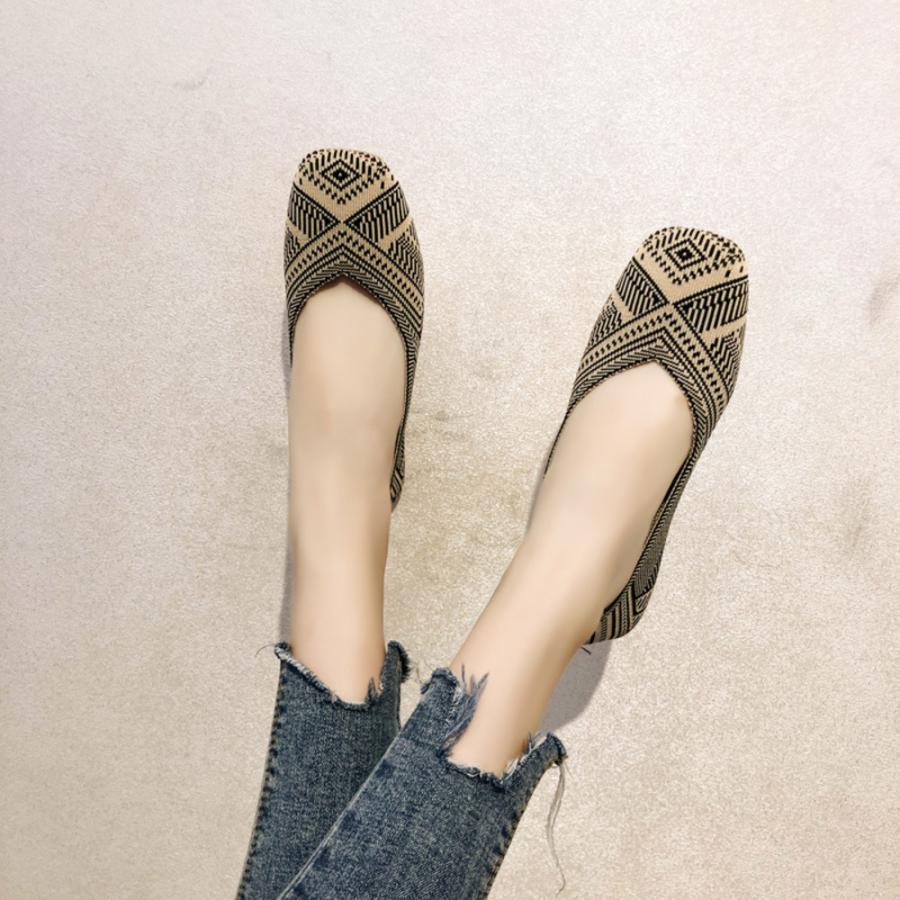 ☆タイプD☆39 (24.5cm) ☆パンプス レディース ニット 通気性 春夏秋 ysshoes5217 ぺたんこ パンプス 歩きやすい フラットシューズ