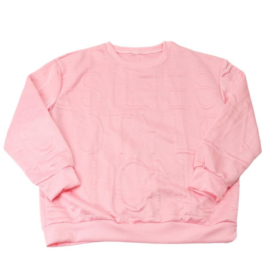 ☆ ピンク XL トレーナー 長袖 クルーネック ysto5321 レディース