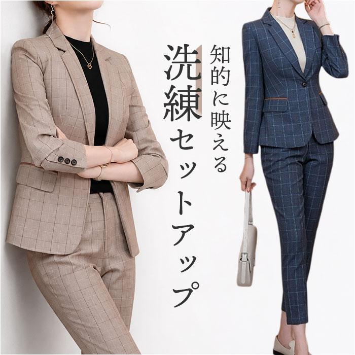 ☆ ネイビー XLサイズ スーツ フォーマル ビジネス レディース パンツ