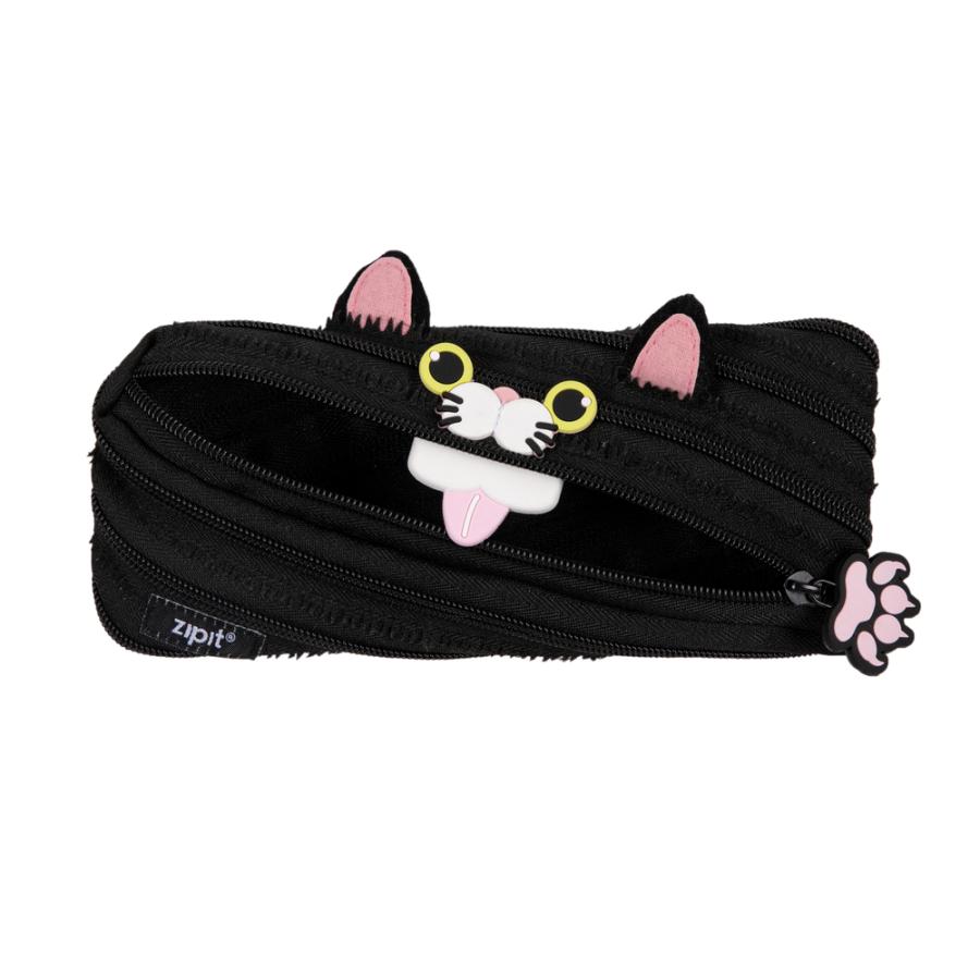 ☆ CAT/ブラック ジップイット zipit ペンケース ペンポーチ ポーチ