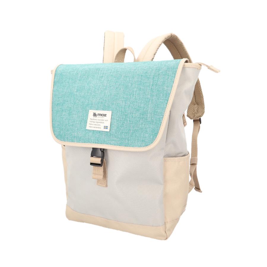 ☆ ベージュxミントグリーン moz モズ ZZEI-12 フラップバックパック