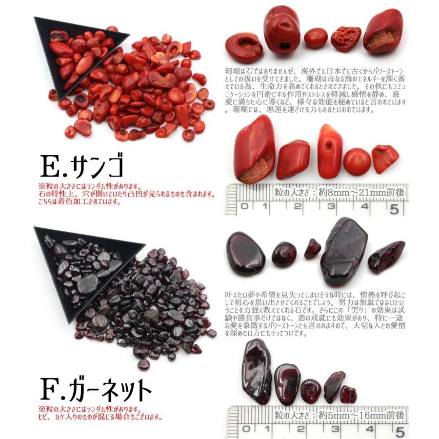 Lucky365 パワーストーン 天然石 さざれ石 100g 選べる7種類 穴なし