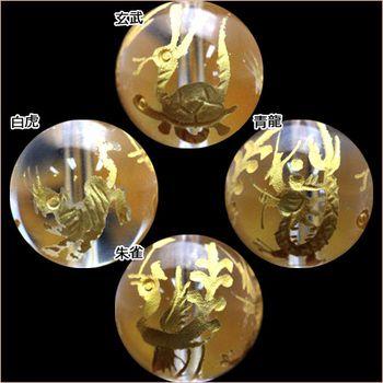 Lucky365 1粒売り 天然石 透明水晶 クリスタルクォーツ 風水四神獣