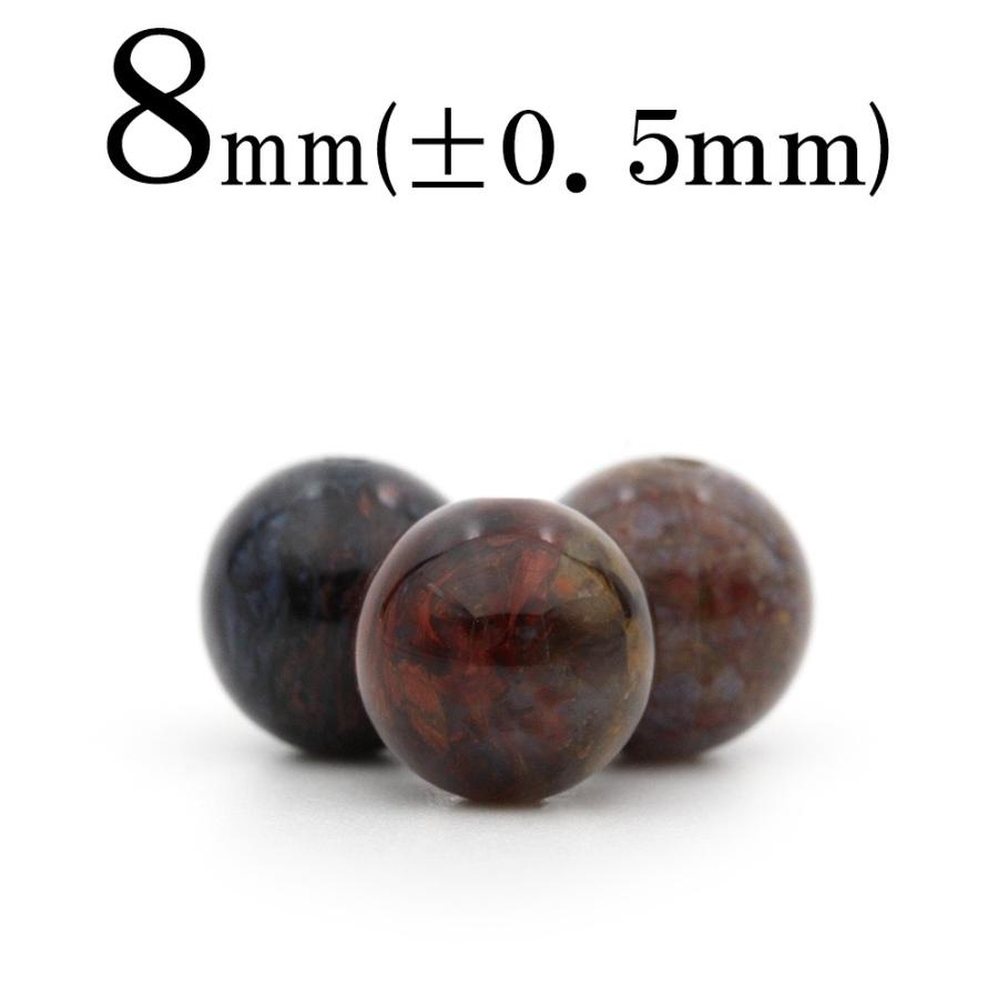 Lucky365 1粒売り 天然石 ピーターサイト 丸ビーズ 8mm t628 : 天然石