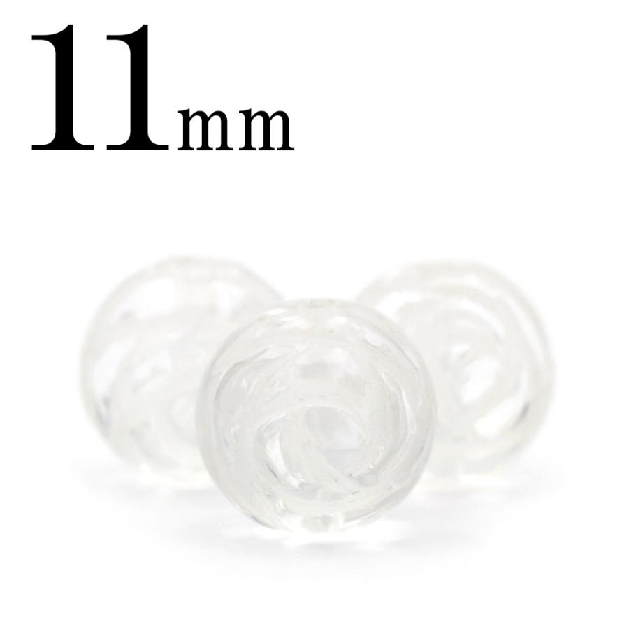 Lucky365 1粒売り 天然石 透明水晶 クォーツ ピンクシルバー刻印丸