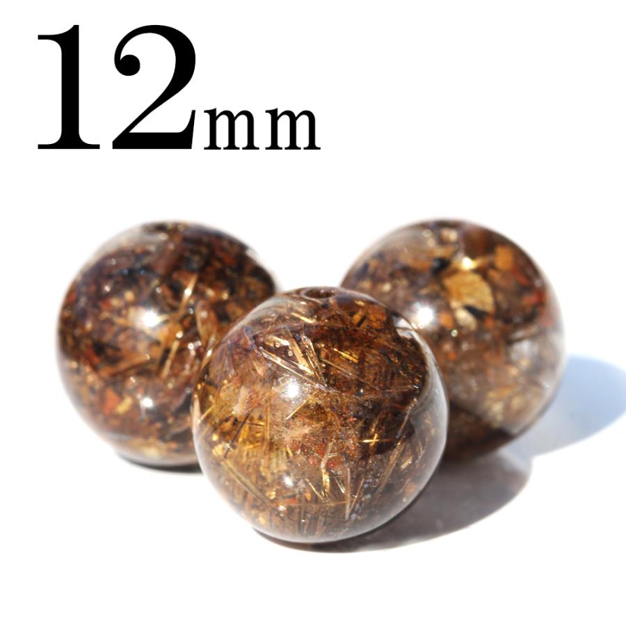 Lucky365 1粒売り 天然石 雲母マイカ入りブロンズブラウンルチル