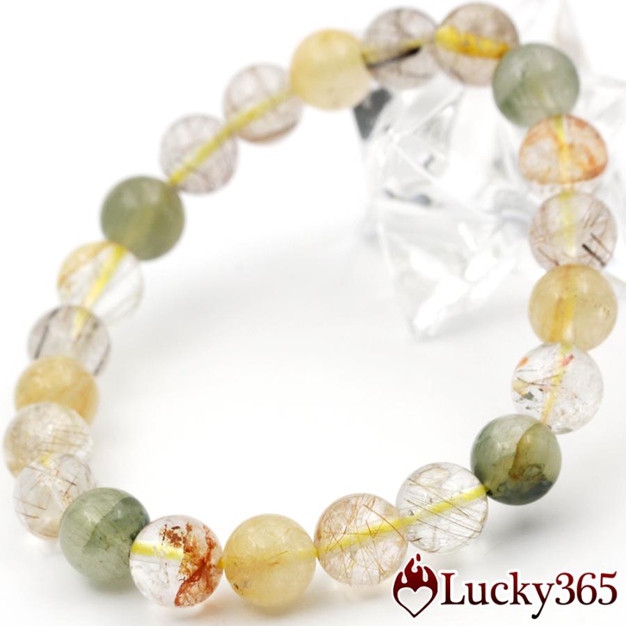 Lucky365 開運福禄寿 ルチルクォーツ ブレスレット 8mm〜9mm
