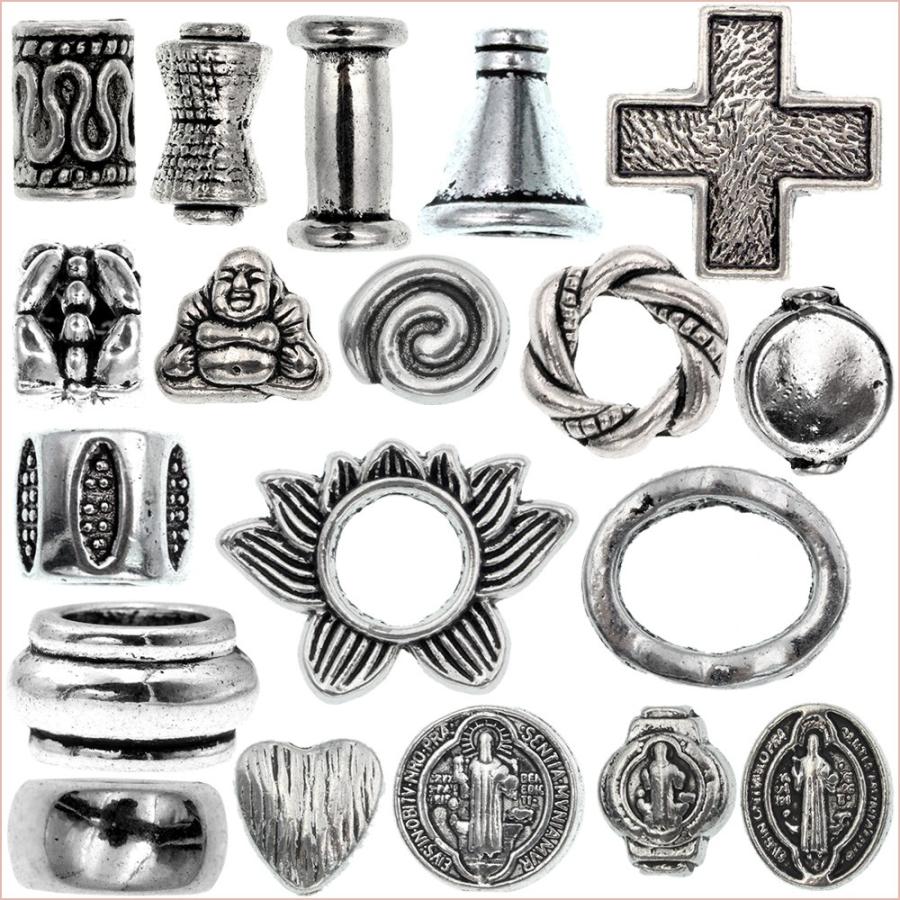 Lucky365 1個売り アクセサリーパーツ ハンドメイド 銀古美 選べる20