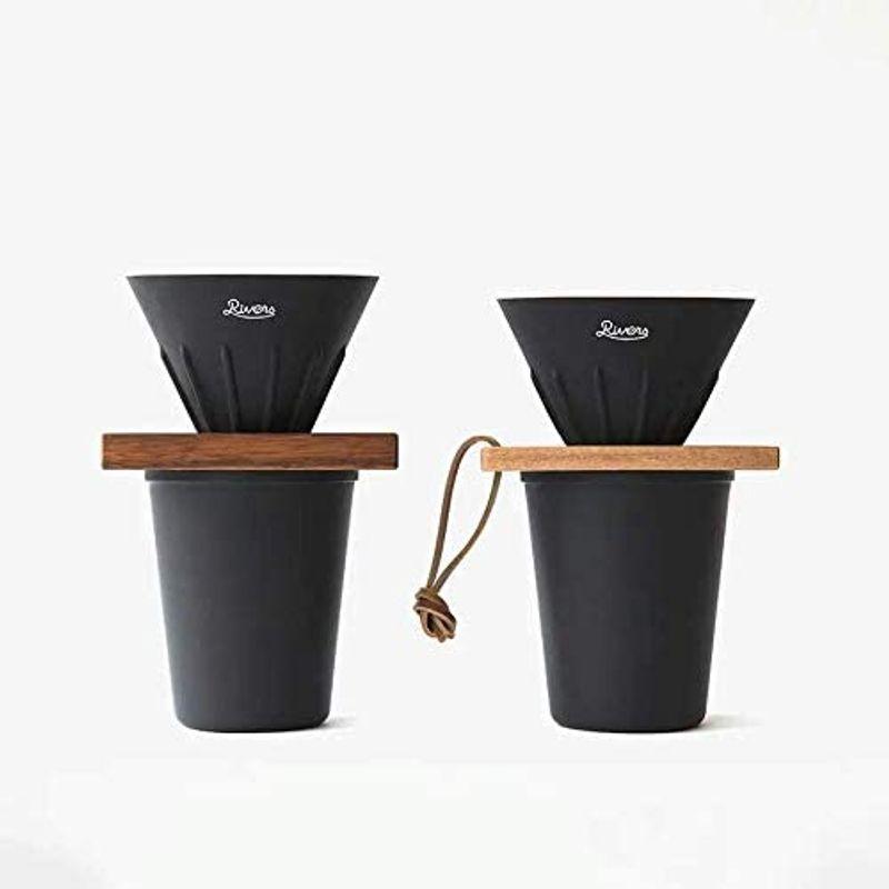 RIVERS リバーズ コーヒードリッパーケイブリバーシブル ブラック ＆ コーヒードリッパーホルダー ポンド3 (black) コーヒー、ティー用品 