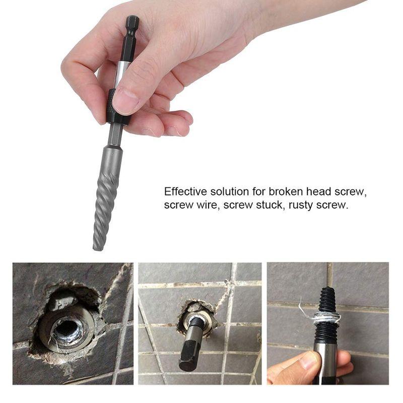 店 スクリューエキストラクター6本セット 逆タップ ボルト抜き 逆タップ 工具 セット タップハンドル ドリル 付き 折れた、潰れた ネジ 外し エキストラクター 11 セット