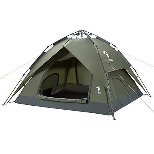 YACONE テント 数秒設営 ワンタッチテント 3人用 二重層 キャンプ 