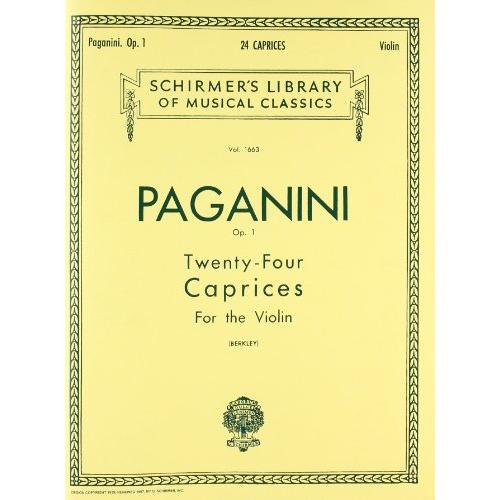 Paganini Op. 1: Twenty four Caprices Fot the Violin (Schirmer's L 並行輸入品｜lucky39｜02