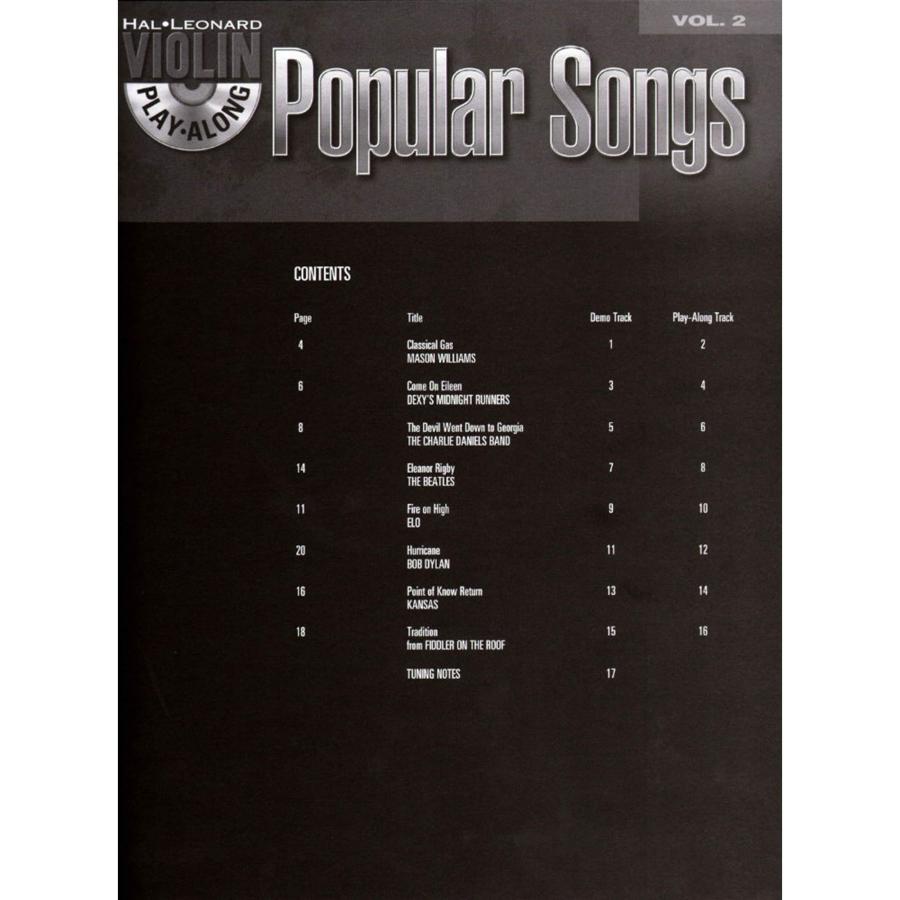 Popular Songs: Violin Play along (2) (Hal Leonard Violin Play Alo 並行輸入品｜lucky39｜04