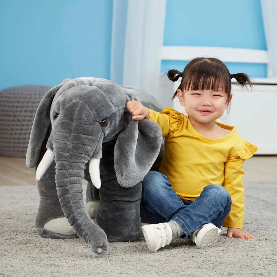 メリッサ＆ダグ象のぬいぐるみ （並行輸入） Melissa & Doug Giant Elephant   Lifelike St 並行輸入品｜lucky39｜04