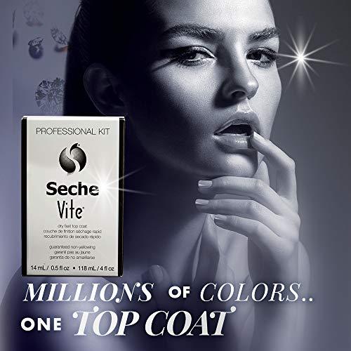 Seche セシェヴィートプロキット 14ml+118mlレフィル Seche Vite Dry Fast Top Coat Pr 並行輸入品｜lucky39｜05