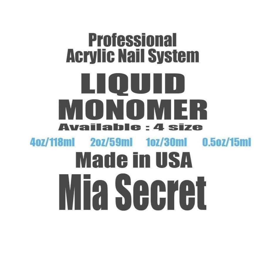 MIA SECRET PROFESSIONAL LIQUID MONOMER 4 oz + CLEAR ACRYLIC POWDE 並行輸入品｜lucky39｜09