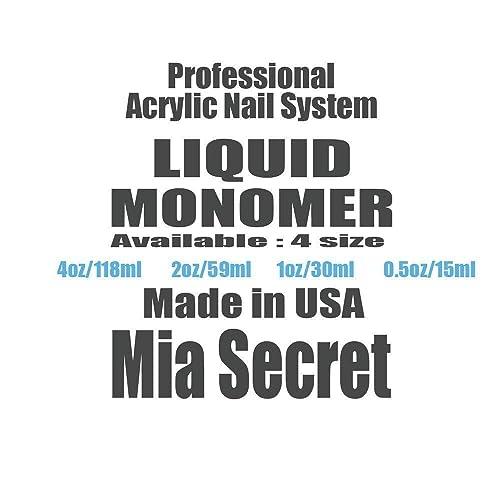 MIA SECRET PROFESSIONAL LIQUID MONOMER 4 oz + CLEAR ACRYLIC POWDE 並行輸入品｜lucky39｜10