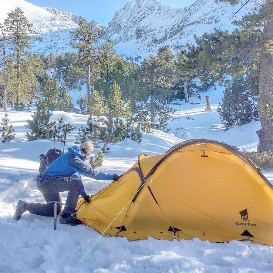 GEERTOP テント 1人用 冬用 軽量 コンパクト 防水 登山 ツーリングテント 4シーズン 雪 スカート 二重層 山岳 防寒 並行輸入品｜lucky39｜10