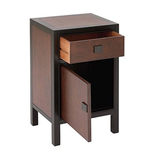 木製ナイトスタンド16 " W、26 " H Deco 79 Wooden Room Cabinet 1 Drawer 1 She 並行輸入品｜lucky39｜08