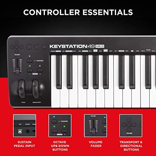 M Audio USB MIDIキーボード ベロシティ対応49鍵盤 DAWの操作 ピアノ音源 音楽制作 ソフトウェア付属 Keys 並行輸入品｜lucky39｜08