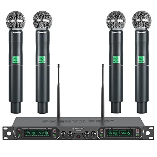 Phenyx Pro Wireless Microphone System, 4 Channel UHF Wireless Mi 並行輸入品｜lucky39｜02