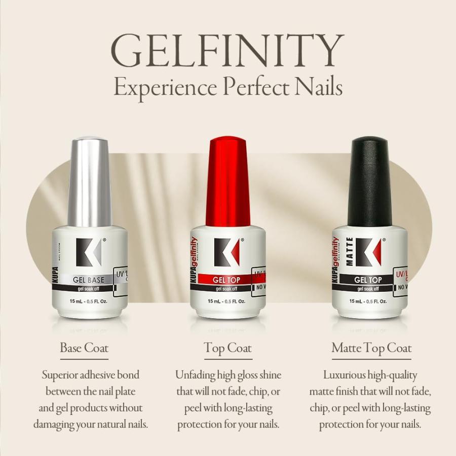 Kupa   GelFinity   Gel Base and Top Coat TRIO   15ml / 0.5oz KUPA 並行輸入品｜lucky39｜07