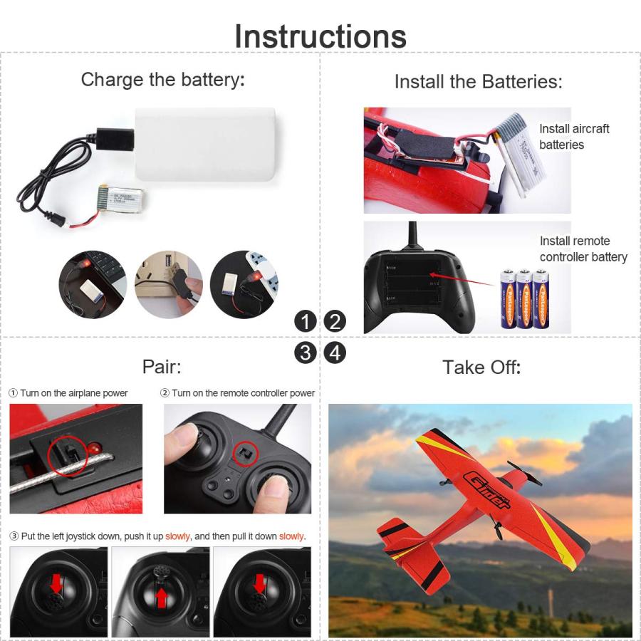 HAWK'S WORKラジコン飛行機、2.4GHz RC飛行機電動 されて簡単に HAWK'S WORKラジコン飛行機、2.4GHz RC飛行機電動 されて簡単に
