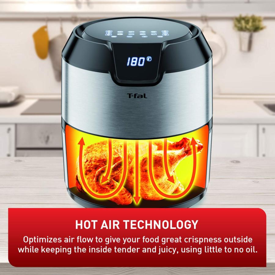 T fal Easy Fry Air fryer, 4.4 Quart/4.2L XL Capacity, Shake Remi 並行輸入品｜lucky39｜04