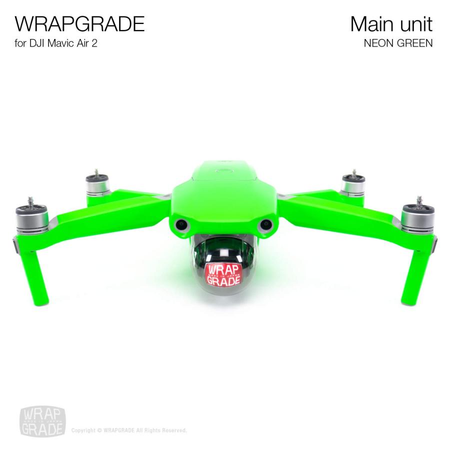 WRAPGRADE for DJI Mavic Air 2 スキンシール (ネオングリーン) Wrapgrade Main Uni 並行輸入品｜lucky39｜04