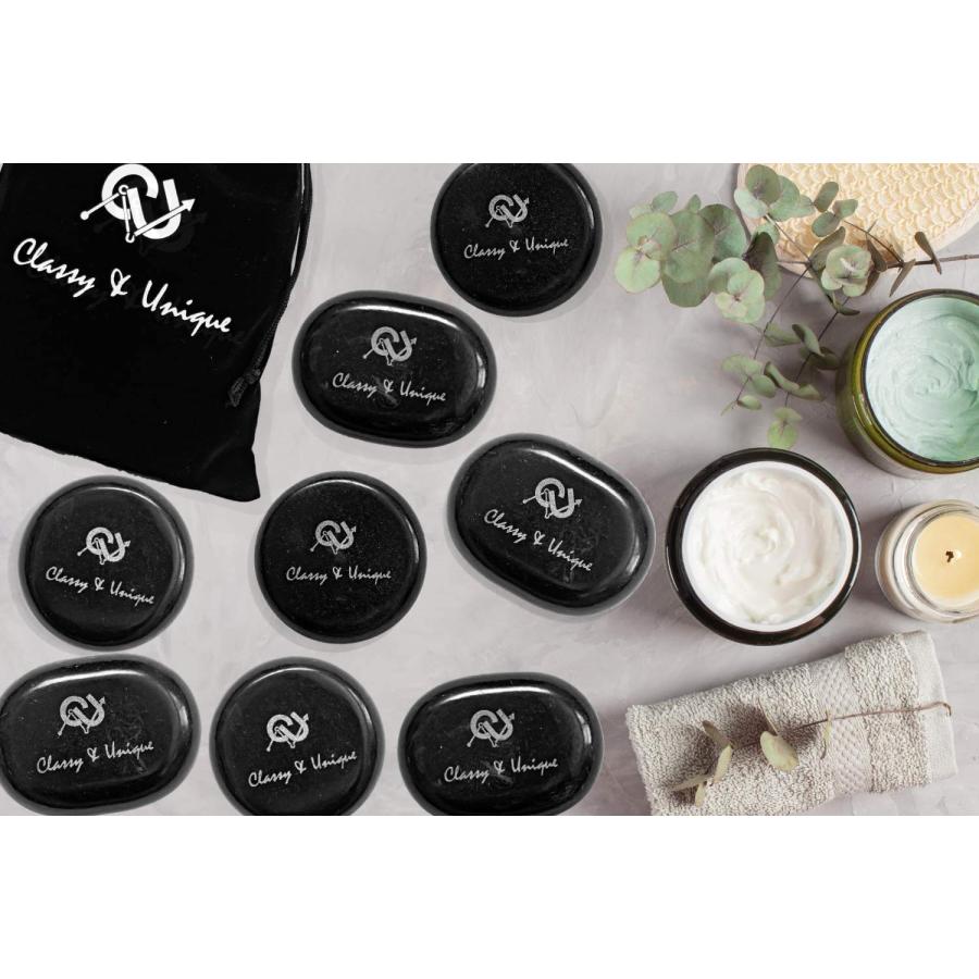 Castle James Massage Stone Set   Hot Stones   8 PCS   Natural Ba 並行輸入品｜lucky39｜07