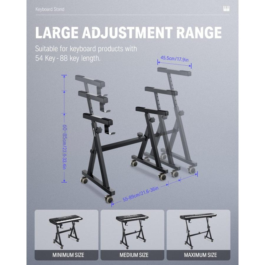 DONNER キーボードスタンド Donner 電子キーボード ピアノ Z型