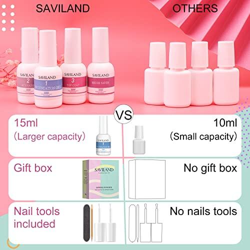 Saviland Dipping Powder Liquid Set: 15ml Dip Powder Activator Ba 並行輸入品｜lucky39｜10