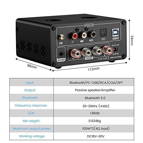 AIYIMA T9 Bluetooth 5.0 100W*2チューブアンプ 2.0チャンネル 真空管 USB DACステレオHiF 並行輸入品｜lucky39｜08