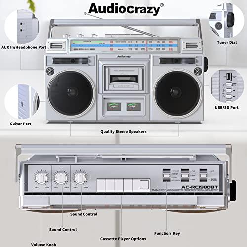 レトロラジカセカセットプレーヤーAM/FM短波ラジオ、ポータブル レトロラジカセカセットプレーヤーAM/FM短波ラジオ、ポータブル
