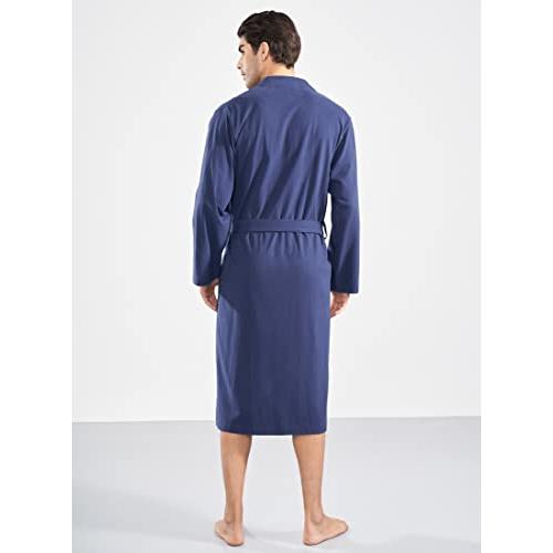 DAVID ARCHY Men's Cotton Robe Lightweight Kimono Bathrobe with P 並行輸入品｜lucky39｜05