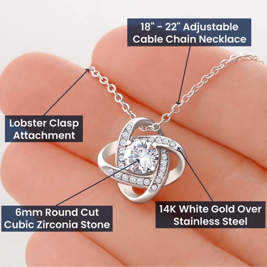 MASTERJEW To My Wife Love Knot Necklace Gnome, Happy Valentines  並行輸入品｜lucky39｜10