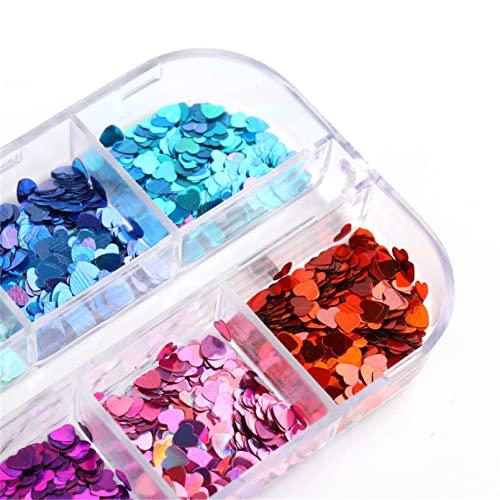 Nail Glitter Sequins 24 Colors Holographic Sparky Mixed Heart Sh 並行輸入品｜lucky39｜08