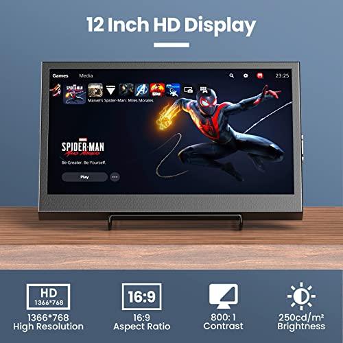 Eyoyo Small Monitor HDMI   12 Inch HD IPS Screen Mountable VGA E 並行輸入品｜lucky39｜05