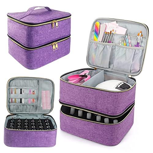 SCNWQ Nail Polish organizer Case Double Layer Nail Polish Tool S 並行輸入品｜lucky39｜02