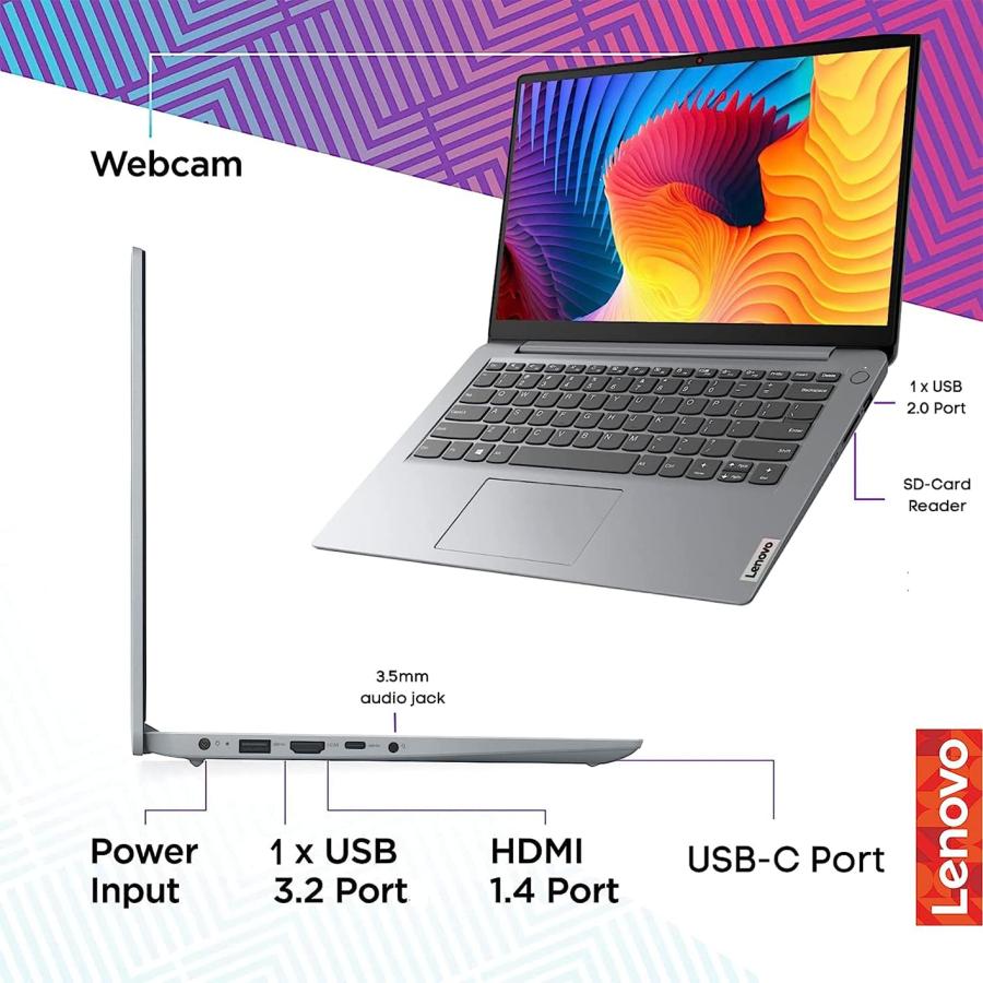 Lenovo 2022 Ideapad 1i 14" HD Laptop, Intel Celeron N4020 Proces 並行輸入品｜lucky39｜10