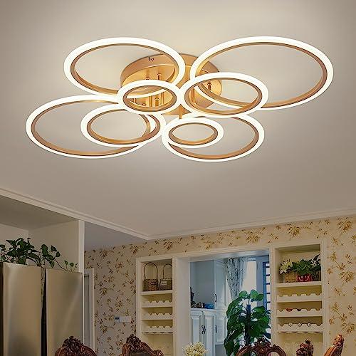 Vikaey Modern LED Ceiling Light, 8 Rings Flush Mount Ceiling Lig 並行輸入品｜lucky39｜02