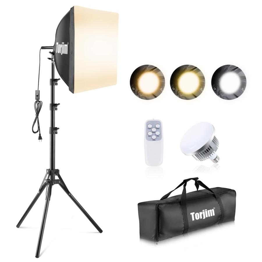 期間限定お試し価格 Torjim Softbox Photography Lighting Kit， 16´´ x 16´´ Professiona 並行輸入品