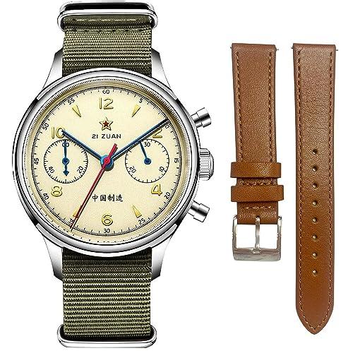 MUKEMAO メンズ Seagull 1963 クロノグラフ 機械式腕時計 ST1901 手巻きムーブメント 38mm 40mm 並行輸入品｜lucky39｜02
