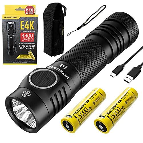 NITECORE E4K Next generat Compact EDC Flashlight   4x C ree XP L 並行輸入品｜lucky39｜02