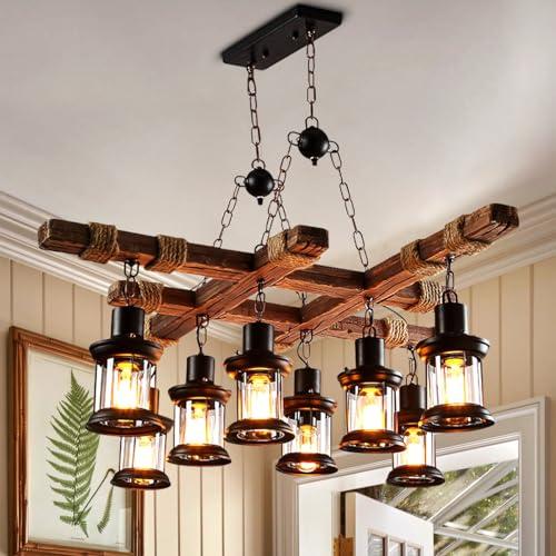 MORE CHANGE Retro Pendant Lighting with 8 Lights Industrial Blac 並行輸入品｜lucky39｜02