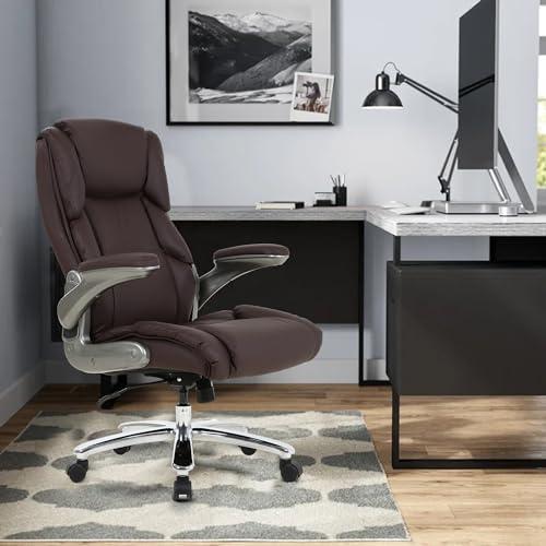 Office Chair, Comfortable Office Chair with Flip Up Arm, High Ba 並行輸入品｜lucky39｜05