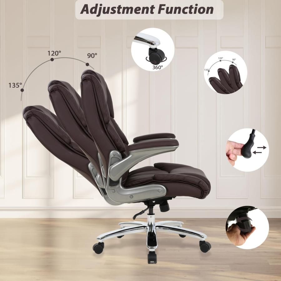 Office Chair, Comfortable Office Chair with Flip Up Arm, High Ba 並行輸入品｜lucky39｜10