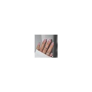 BTArtbox Press on Nails Short   French Tip Press On Nails Square 並行輸入品｜lucky39｜06