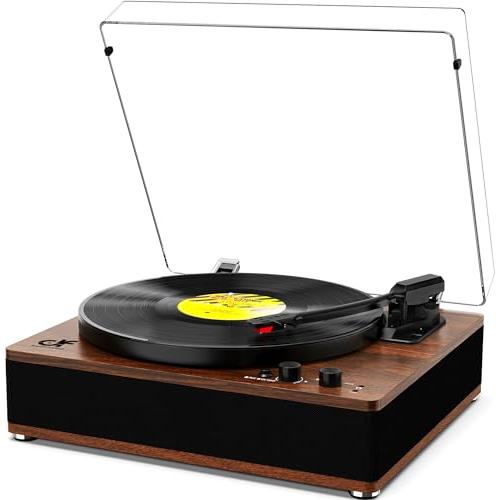 Vintage Record Player with Built in Speakers, Wireless Bluetooth 並行輸入品｜lucky39｜02